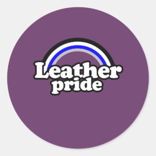 Leather Pride Flag Runder Aufkleber