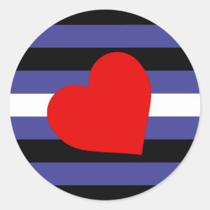 Leather Pride Flag Runder Aufkleber