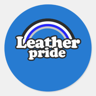 Leather Pride Flag Runder Aufkleber