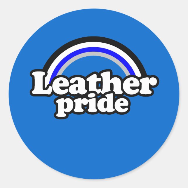 Leather Pride Flag Runder Aufkleber (Vorderseite)