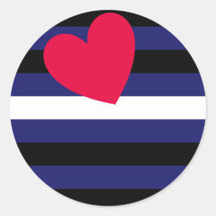 Leather Pride Flag Runder Aufkleber