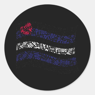 Leather Pride Flag Runder Aufkleber