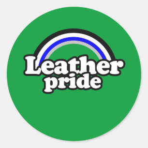 Leather Pride Flag Runder Aufkleber