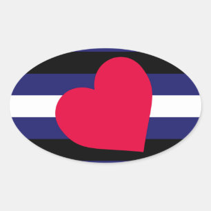 LEATHER PRIDE FLAG STRIPES DESIGN OVALER AUFKLEBER