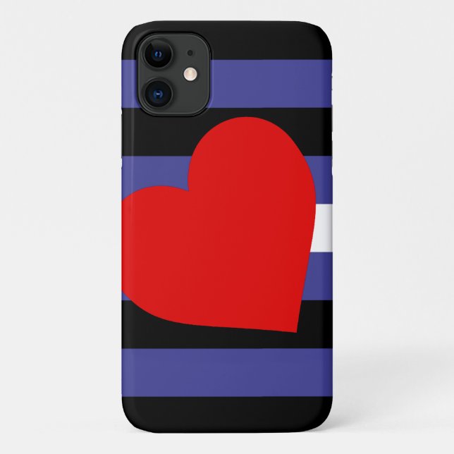 Leather Pride Flag und Herz Case-Mate iPhone Hülle (Rückseite)