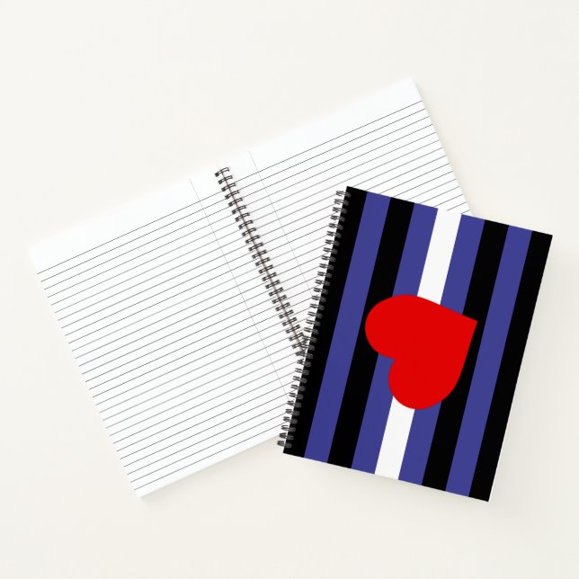 Leather Pride Flag und Herz Notizbuch (Innenseite)