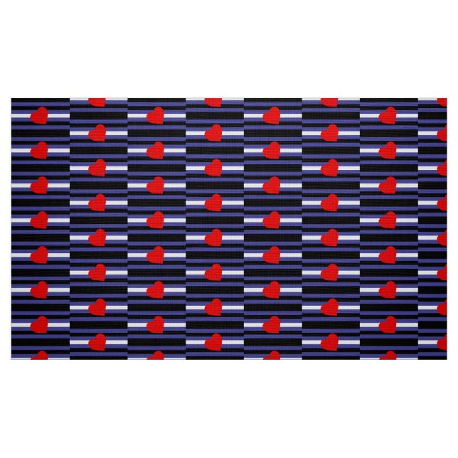 Leather Pride Flag und Herz Stoff (Fat Quarter (45,7 x 55,9 cm))