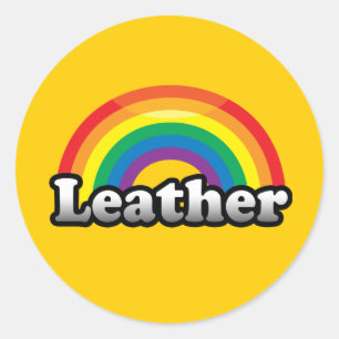 LEATHER PRIDE RUNDER AUFKLEBER
