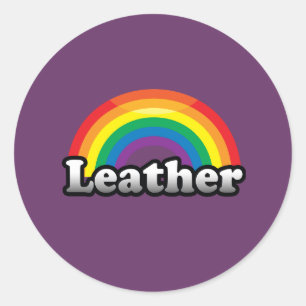 LEATHER PRIDE RUNDER AUFKLEBER