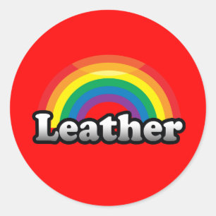LEATHER PRIDE RUNDER AUFKLEBER