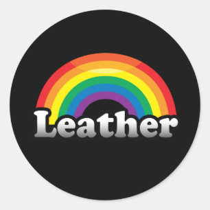LEATHER PRIDE RUNDER AUFKLEBER