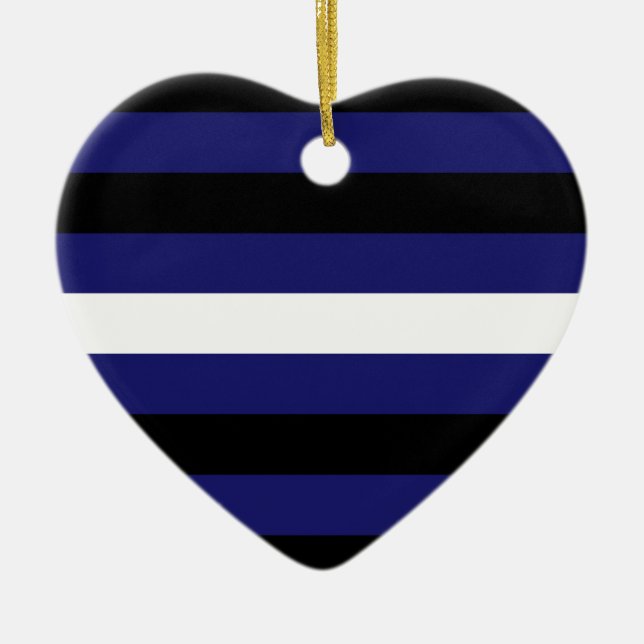 LEATHER PRIDE STRIPES DESIGN KERAMIK ORNAMENT (Vorne)