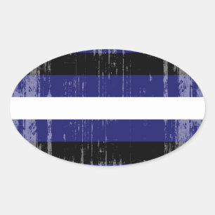 LEATHER PRIDE STRIPES DISTRESSEED DESIGN OVALER AUFKLEBER