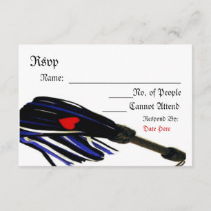 Leather Pride Whip benutzerdefinierte RSVP-Karten RSVP Karte
