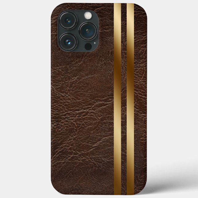 Leather Print iPhone 13 Pro Max Fall Case-Mate iPhone Hülle (Rückseite)