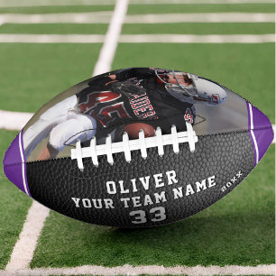 Leather Print Lila Player Name Team Foto Football