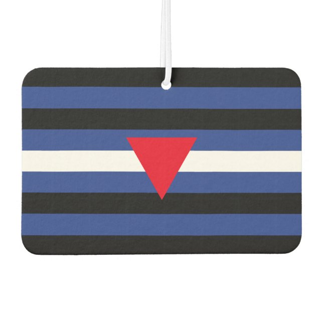 Leather Que Stolperflagge Autolufterfrischer (Vorderseite)