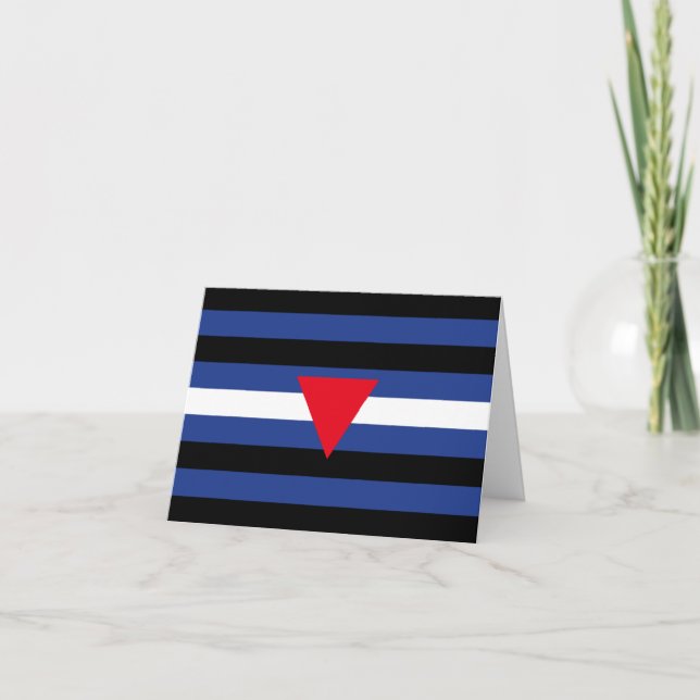 Leather Que Stolperflagge Dankeskarte (Vorderseite)