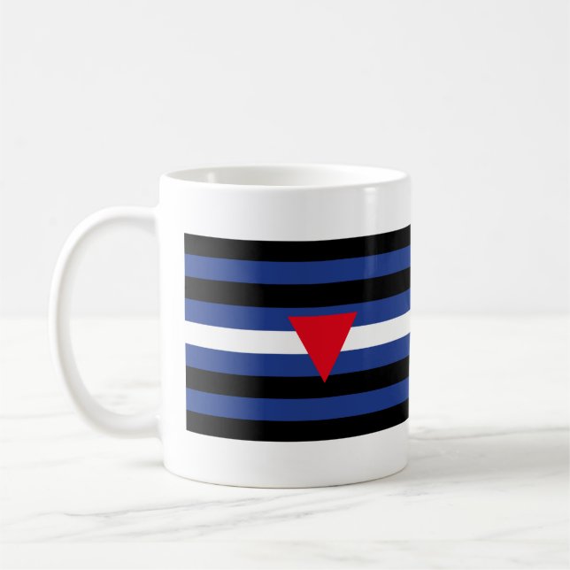 Leather Que Stolperflagge Kaffeetasse (Links)