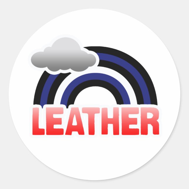 LEATHER RAINBOW RUNDER AUFKLEBER (Vorderseite)