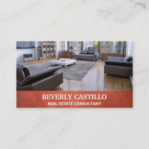 Leather Real Anwesen   Realtor Agent   Inneres Visitenkarte
