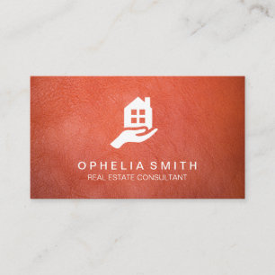 Leather Real Anwesen Realtor Agent Visitenkarte