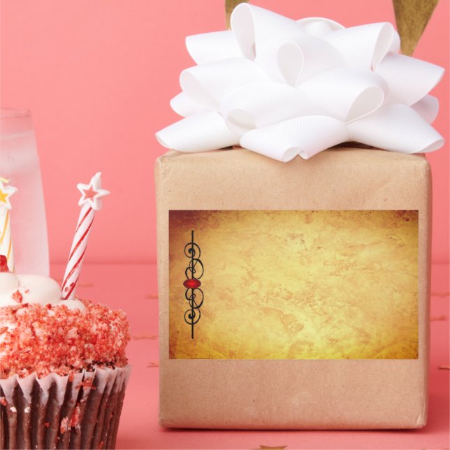 Leather & Ruby CUSTOM Visitenkarte Rechteckiger Aufkleber (Party)