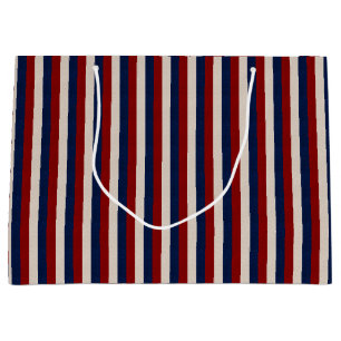 LEATHER SEHEN PATRIOTISCHE STREIFEN-GIFT-BAG L GROßE GESCHENKTÜTE