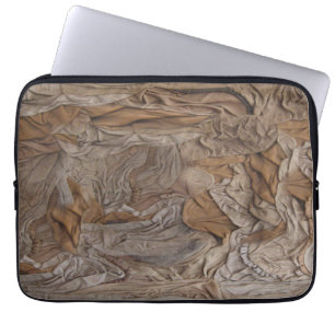 Leather & seude texturierte Darstellung Laptopschutzhülle