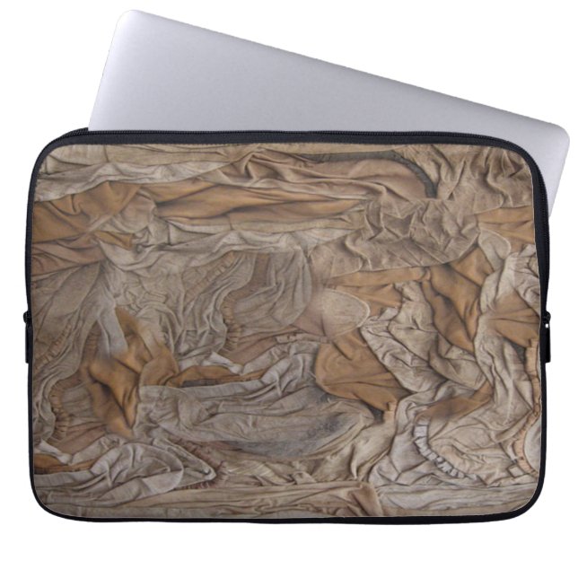 Leather & seude texturierte Darstellung Laptopschutzhülle (Vorderseite)