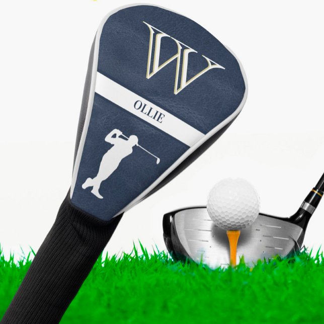 Leather Texture Personalisiert erste Golfschwung Golf Headcover (Von Creator hochgeladen)