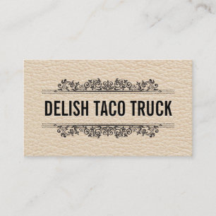 Leather Texture   Verzierte Elemente Visitenkarte