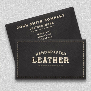 Leatherworker Handwerker Black Visitenkarte