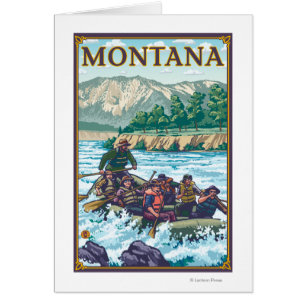 L'eau blanche transportant par radeau - le Montana