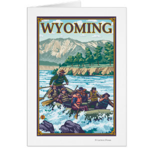 L'eau blanche transportant par radeau - le Wyoming