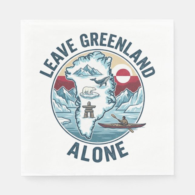Leave Greenland Alone Serviette (Vorderseite)