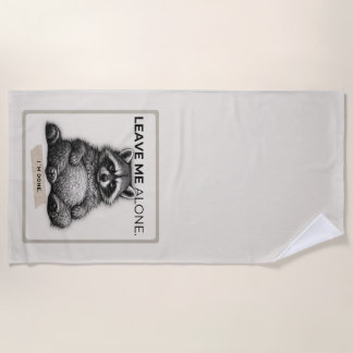 Leave Me Alone Raccoon Doormat | Funny Introvert  Strandtuch