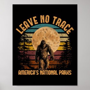 Leave No Trace America Nationalparks-Shirt Campin Poster