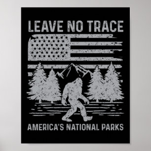 Leave No Trace America Nationalparks-Shirt Sasqua Poster