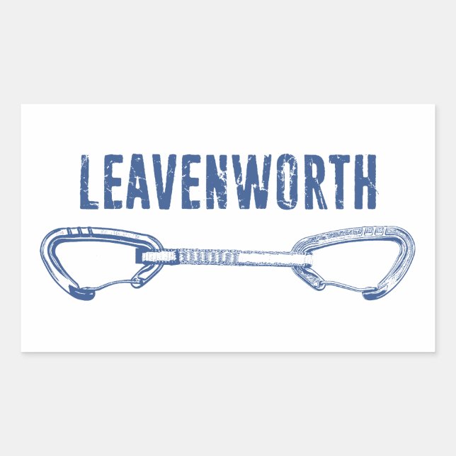 Leavenworth Climbing Quickdraw Rechteckiger Aufkleber (Vorderseite)