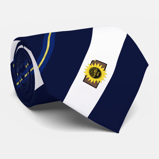 Leavenworth (Kansas) Stadtflagge Neck Tie Krawatte (Gerollt)