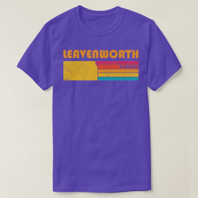 Leavenworth Kansas Vintag Distressed Souvenir T-Shirt (Design vorne)