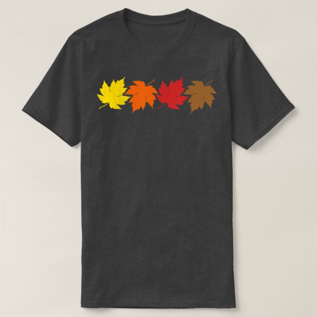 Leaves and October Autumn Men or Women Distressed  T-Shirt (Design vorne)