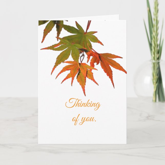 LEAVES - BLANK, ALL-OCCASION CARD FEIERTAGSKARTE (Vorderseite)