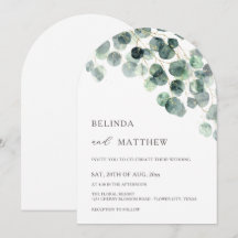 Leaves Greenery Watercolor Flowers Modern Arch