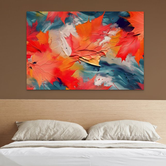 Leaves In The Wind – Abstract Autumn Motion Poster (Leaves In The Wind – Abstract Autumn Motion)