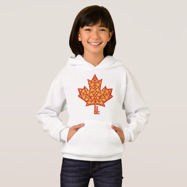 LEAVES ON LEAVES (CANADA FLAG) BY MASANSER HOODIE (Vorne ganz)