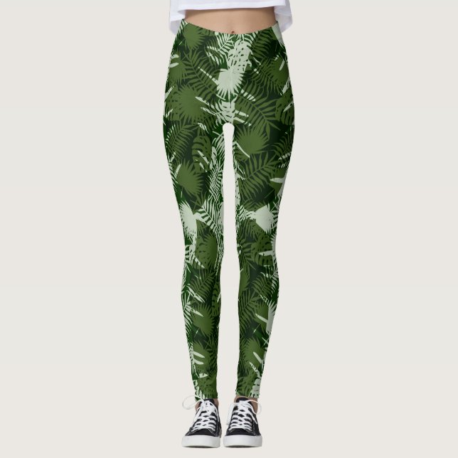 Leaves Patana Banana Design Leggings (Vorderseite)