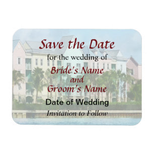 Leaving Paradise Island Save the Date Magnet