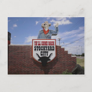 Leaving the Oklahoma City Stockyards Postkarte